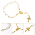 thumbnail image 4 of KAKOWELY Pulsera de cuentas de rosario de peregrinación con cadena de oración y delicado rosario, 4 of 4