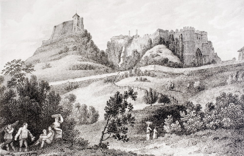 Carisbrooke Castle Near Newport Isle Of Wight England Where Charles I Was Imprisoned Before His Trial From Memoirs Of The Martyr King By Allan Fea Published 1905 Canvas Art - Ken Welsh Design Pics (1