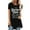 Black summer tops for women, variant on USSUMA T-Shirts for Women Trendy Funny Letter Print Women's Shirts and Blouses Short Sleeve Female Tops Dressy Casual Summer Youngest Sister Loose Long Crewneck Plus Tunics Beach