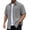 Gray, variant on Men's Short Sleeve Button Down Shirt Lapel Lightweight Stretch polo T Shirt for Summer Hiking Red Size XL
