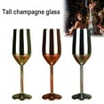 thumbnail image 3 of Copper 2-Piece Cross-Border Light Luxury Bar Stainless Steel High-Foot Champagne Glass Restaurant Metal Nordic High-End Wine Cocktail Glass, 3 of 8