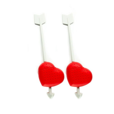 

Raindrops 2 PCS Love Tea Drain over Diffuser Loose Strainer Filter Red