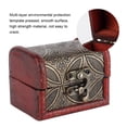 thumbnail image 3 of Pequeño Tesoro Cofre, Mini Cofre Del Tesoro Vintage Pequeño Cofre de Tesoro Decorativo Joyería de Madera Caja de Joyería de Madera Antigua Cobre, 3 of 7
