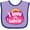 Lavender and Purple, variant on Inktastic I Love My Babcia Girls Girls Baby Bib
