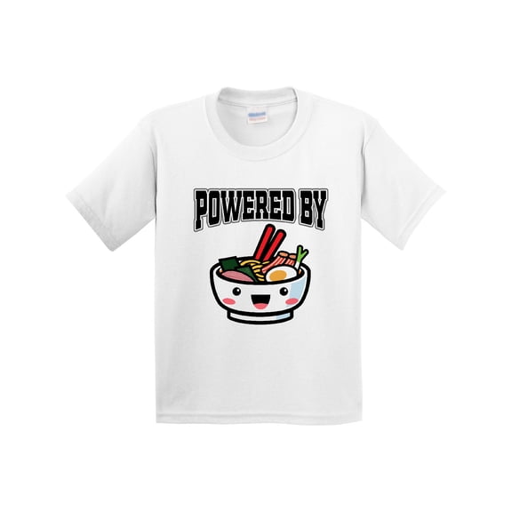 Inktastic Powered by Ramen Cute Noodles Youth T-Shirt