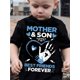 thumbnail image 1 of Kids' Mother'S Day "Mom & Son" Graphic T-Shirt - Comfortable Short Sleeve Crew Neck for Boys, Casual Summer Top with Heart Design, Youngsters Clothing|Playful Design|Quality Print, Cute T Shirts, 1 of 6
