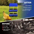 thumbnail image 7 of EastVita 4 Holes Galvanized Steel Chicken Nesting Box-Automatic Roll Out Egg Collection Removable Tray-Weatherproof Wall Mount Laying Box with Perch for Hens-Easy Clean Assemble for Coop-Blue, 7 of 7