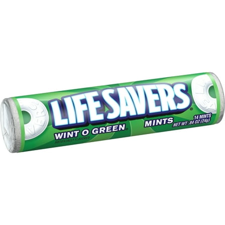Life Savers Wint-O-Green Breath Mints Hard Candy - 0.84 oz Roll