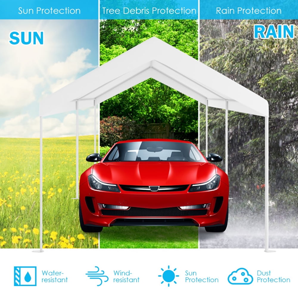Aimee Lii 10 x 20 Feet Steel Frame Portable Car Canopy Shelter, Easy to Use Aimee Lii 10 x 20 Feet Steel Frame Portable Car Canopy Shelter, Easy to Use