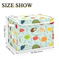 thumbnail image 3 of Colorful fruit pattern design(2) Large Toy Box Chest Storage with Flip-Top Lid, Collapsible Storage Boxes Container Bins for Toys, Playroom Organizers, 3 of 5