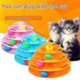 thumbnail image 3 of 4-layer Turntable Toy Funny Interactive Cat Toys Catching Ball Game Toys 4-level Tower Tracks Ball, 3 of 3