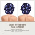 thumbnail image 2 of Rateoe Skull flower leaf purple Pattern Silk Satin Hair Bonnet for Sleeping, Adjustable Sleep Cap Turban for Women , Curly Straight Hair Long Large Braid, 2 of 6
