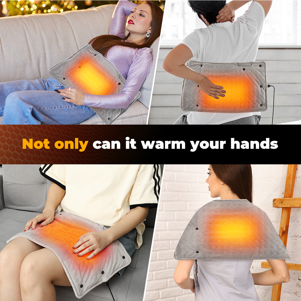 Electric Heating Pad Hand Warmer, USB Plug-in Heating Pouch, Heated Gloves Handwarmers Bag for Women Men Elde, Waterless Hand Warming Artifact in Winter