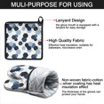 thumbnail image 7 of Blue Gold Hexagon Marble Kitchen Oven Mitt and Pot Holder Sets 4 Pcs for Baking, Cooking and Grilling, Heat Resistant Up To 392 °F, 7 of 7