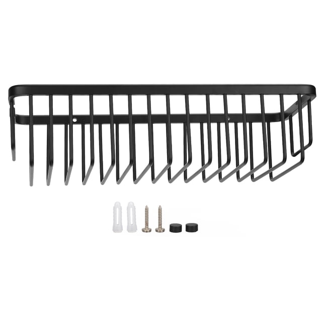 Estante de almacenamiento de pared, cesta organizadora de especias de cocina de gran capacidad, de aluminio espacial, a prueba de óxido, para baño, salón de belleza