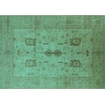 thumbnail image 1 of Ahgly Company Machine Washable Indoor Rectangle Oriental Turquoise Blue Industrial Area Rugs, 5' x 8', 1 of 4