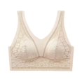 thumbnail image 2 of REORIAFEE Bras for Women No Underwire Push up Pull on Wide Strap Bralette Comfortable Lace Padded Bras with Full Back M-XL, 2 of 3