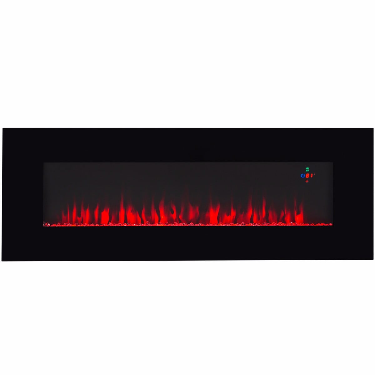Xtremepowerus 50 Wall Mount Electric Fireplace With Glass Firestone Xtremepowerus 50 Wall Mount Electric Fireplace With Glass Firestone 750w 1500w Com