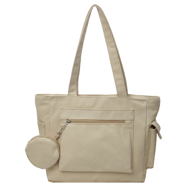 Bolso Bolsas para Mujeres Lienzo Hombro Con Bolsillo Moneda Transporte