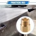 thumbnail image 2 of Unique Bargains Pressure Washer Connector Fitting G1/2" to 15mm M22x1.5 Male and Female Hose Adapter Accessories Brass, 2 of 6