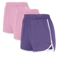 thumbnail image 2 of IVEYRTF Womens 3 Piece Solid Color Elastic Waist Yoga Beach Shorts Set for Casual Wear Activewear Pants Set, 2 of 9
