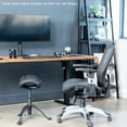 thumbnail image 3 of Height Adjustable 2-in-1 Footrest for Desk, Rotatable Ergonomic Under Workstation Ottoman, Rolling Leg Rest Stool for Home Office Workstation, Black, CHAIR-FR01, 3 of 10