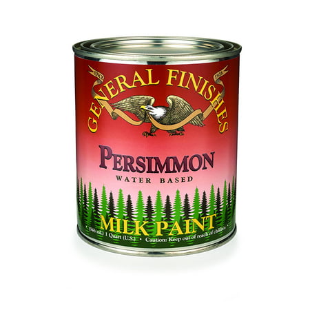 QPS Milk Paint, 1 quart, Persimmon, Milk paint can be used indoors or out and applied to furniture, crafts and cabinets By General Finishes From
