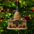 thumbnail image 4 of WKSCLPAI USA 250th Anniversary Hanging Ornament – Flag-Embellished White House Design, Patriotic Commemorative Keepsake, Perfect for 250 Year Celebrations & Home Holiday Decor, 4 of 5