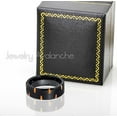 thumbnail image 2 of Jewelry Avalanche Mens Black Tungsten Carbide Wedding Band, Diamond Cut, Beveled Edge, Comfort Fit, 2 of 4
