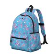 thumbnail image 2 of Butterfly and Floral Pink Pattern Cute School Backpack with Padded Back and Adjustable Shoulder Straps 13.4"x11"x4.7", 2 of 5