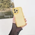thumbnail image 4 of Compatible with iPhone 14 Pro Max Case, Cute Clear Wave Shape with Love Heart Camera Lens Protection Case for Women, Full Protection Soft TPU Shockproof Phone Case-Yellow, 4 of 14