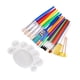 thumbnail image 1 of Juego de pinceles de pintura de 19 piezas, pinceles de acuarela para principiantes, accesorios de dibujo prácticos portátiles, pincel de pintura para, 1 of 9