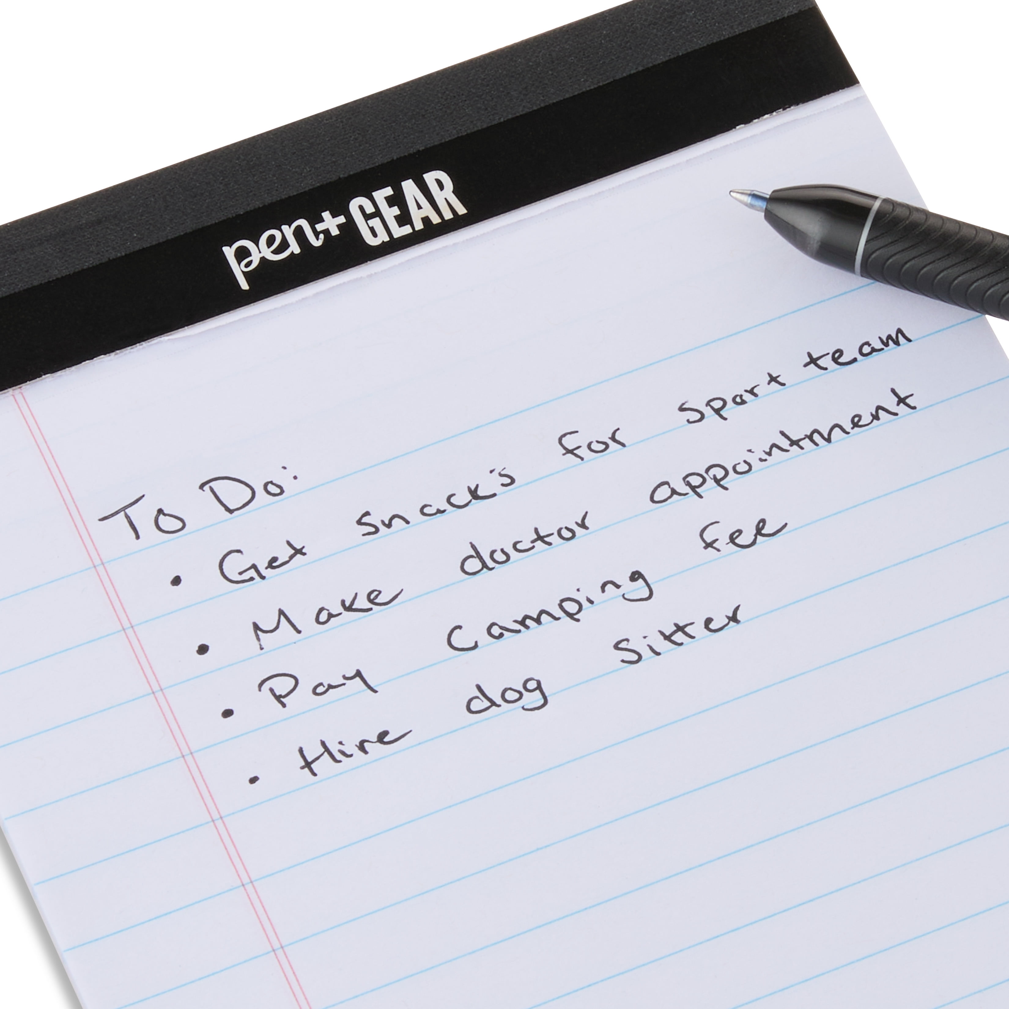 Pen+Gear Junior Legal Pads, Wide Ruled, 5"x8", White Paper, 50 Sheets per Pad, 12 per Pack