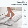thumbnail image 2 of REGALWOVEN Quick Dry Absorbent Non Slip Chenille Bathroom Mat Cozy Shaggy Washable Home Decor for Shower and Tub Gray 16" x 24", 2 of 7