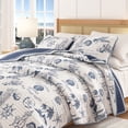 thumbnail image 6 of Nautical Cotton Quilt Set - Lightweight, Soft, All-Season - 2-Piece Reversible Bedding Set (Twin / Twin XL, Seacoast Memories), 6 of 6