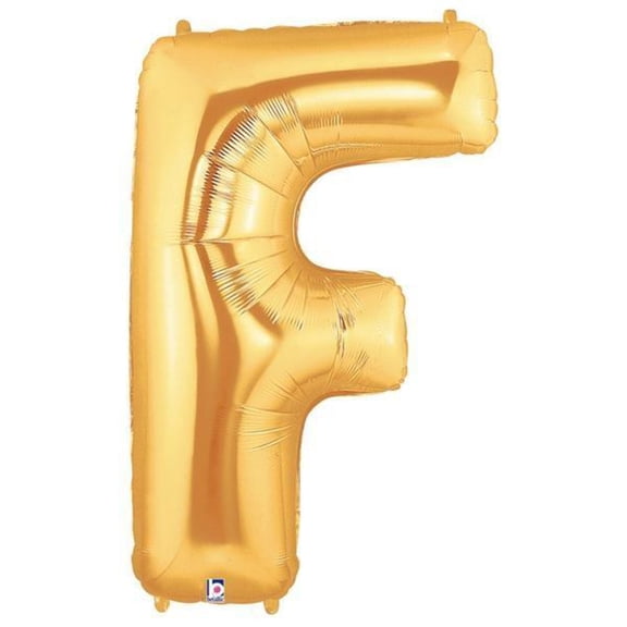 Burton & Burton 40" Letter F Shape Gold Balloon