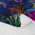 thumbnail image 5 of Erosebridal Marine Octopus Twin Quilt Set, Coastal Wildlife Twin Coverlet Set, Black Reversible 2-Piece, 1 Bedspread and 1 Pillowcase, 5 of 7