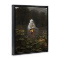 thumbnail image 3 of Stupell Industries Ghost in Pumpkin Patch Fantasy & Sci-Fi Painting Black Floater Framed Canvas Art Print Wall Art, 17 x 21, 3 of 9