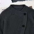 thumbnail image 6 of CaComMARK PI Womens Cardigan Sweaters Button Down Long Sleeve Knit Outerwear Oversized Fashion Chunky Open Front Sweater Gray, 6 of 9