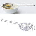 thumbnail image 4 of Separador de clara de huevo de acero inoxidable en espiral, separador de yema de huevo con mango largo, operación Simple, utensilios de cocina Herramientas y accesorios para hornear Plata 1 pieza Wosthever HA5125-00B, 4 of 6