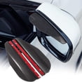 thumbnail image 1 of 2 Pcs Mirror Rain Visor Smoke Guard  Carbon Fiber Texture Rear View Side Mirror Rain Eyebrow View Mirror Visor Guard for Most Car, 1 of 6