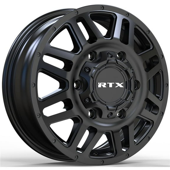 RTX Custom Wheel 16x6 Inch Rim for 2015-2021 Ford Transit-150 65.1mm CB Offset 45mm Satin Black