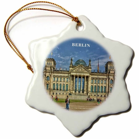 Berlin Government Buildings - 3dRose Lovely Architecture Berlin Government Building Germany - Snowflake Ornament, 3-inch