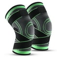thumbnail image 1 of 2PCS Professional knee braces for knee pain with Adjustable Straps, Compression Support(green), 1 of 6