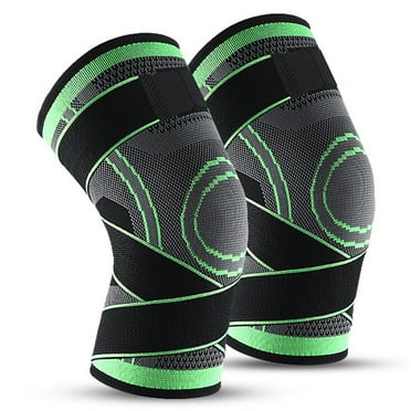 2PCS Professional knee braces for knee pain with Adjustable Straps, Compression Support(green)
