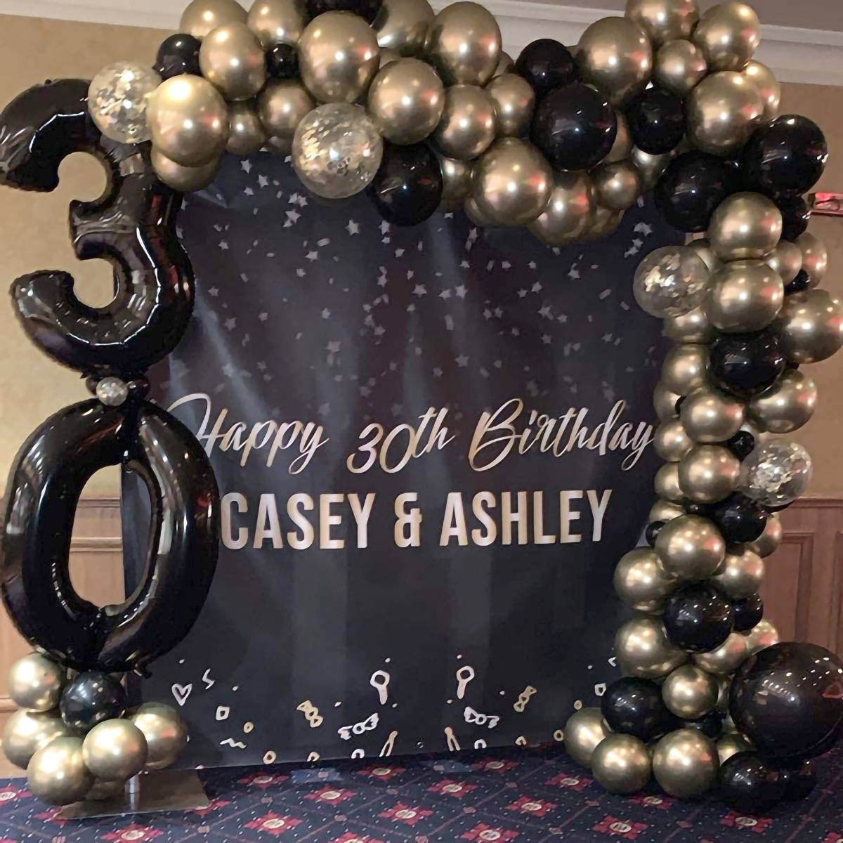 Beyondtrade Black & Gold Balloon Arch Kit, 121-Piece photo 4