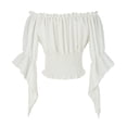 thumbnail image 3 of Blusa Mingyuezai Renaissance Peasant con hombros descubiertos 3XL para mujer, 3 of 6