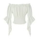 thumbnail image 3 of Blusa Mingyuezai Renaissance Peasant con hombros descubiertos para mujer, 3 of 6