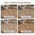 thumbnail image 7 of ODIKA 6'x9' Beige Mocha Geometric Artistry Washable Area Rug Retro Abstract Design with Floral Accents for Dining Room, Under Table, Office Décor, Non-Slip Chair-Friendly, 7 of 7