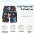 thumbnail image 4 of Kdxio Cartoon Dinosaur Print Men'S Swim Trunks With Compression Liner 7 Inch Inseam Quick Dry Swim Shorts, 4 of 7